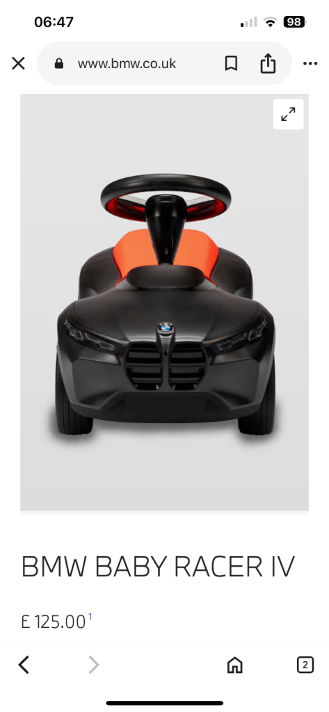 BMW baby racer car 