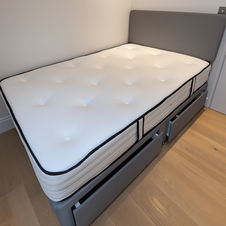 Brand New Divan Beds in All UK Sizes – Premium Mattress Options with Storage Drawers Included 
