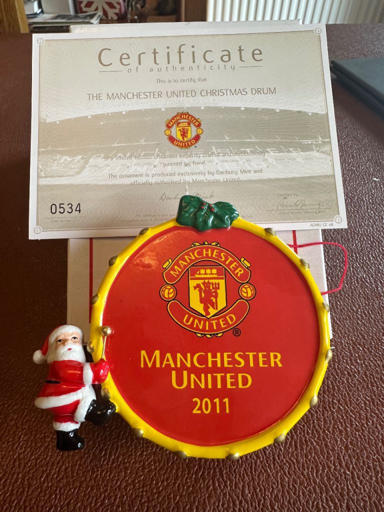 Manchester United Danbury Mint Christmas Tree Drum Decoration 2011