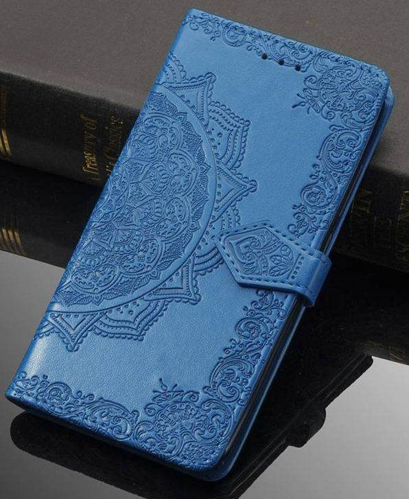 Brand new Samsung A50  phone case in blue leather