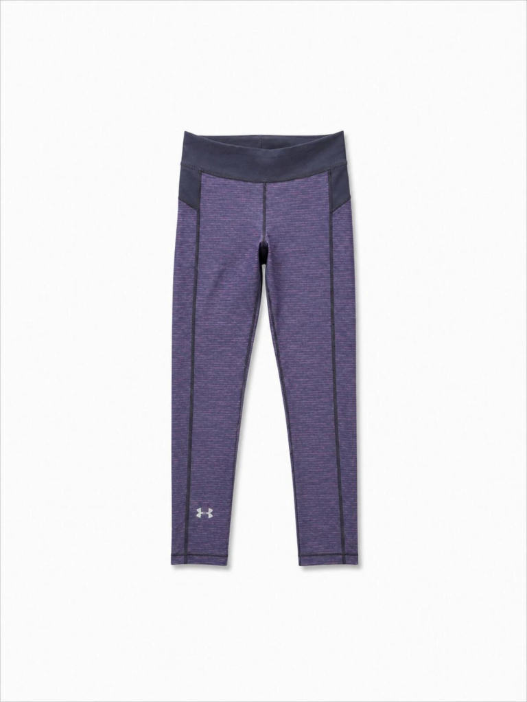 Under Armour Womens Compression Leggings UK 6 XS Black Purple Gym