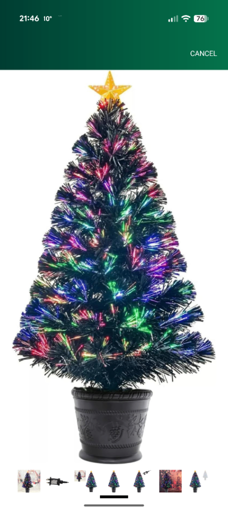 3ft Green Fibre Optic Christmas Tree 
