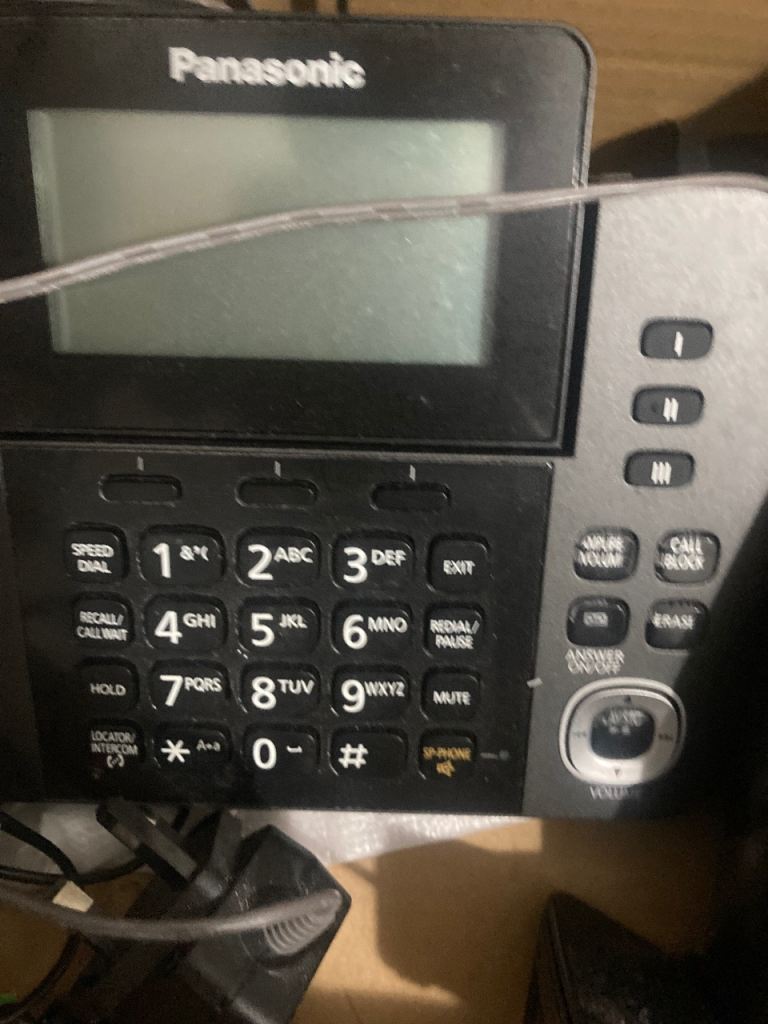 Panasonic Cordless Home office Phone with Answering Machine – Grey