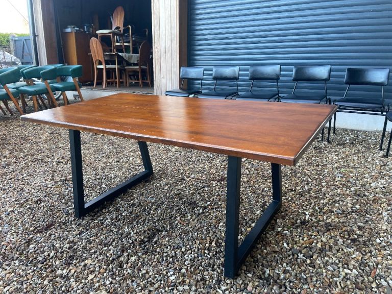 John Lewis vintage antique style industrial dining table 