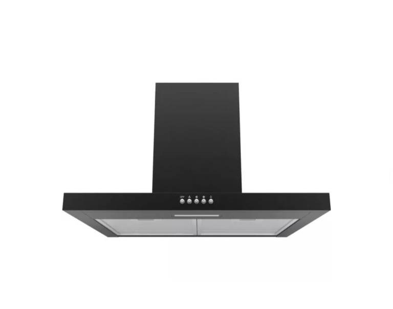BN LOGIK L60CHDB21 60 cm Chimney Cooker Hood Black