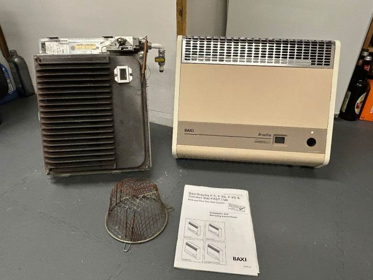 Baxi Brazilia Confortstat F8ST Balance Flue Gas Wall Heater flue & instructions