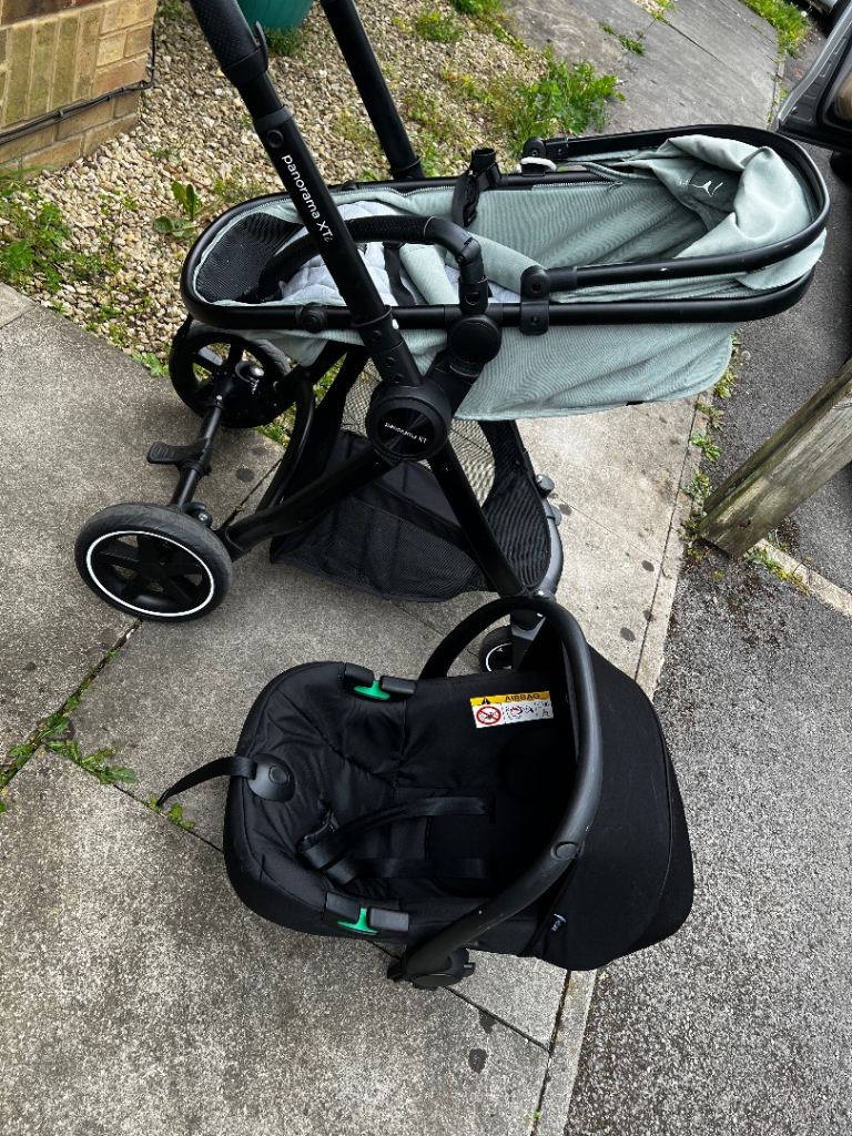 Panorama XTi by Babylo 2-in- 1 Travel System with EnfaSafe i-Size R129 Car Seat Leaf