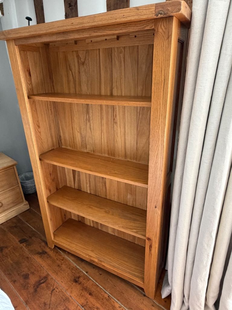 Solid oak bookcase