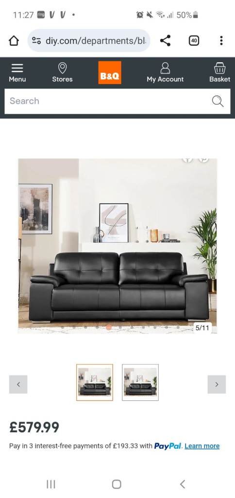 3 seater leather sofa