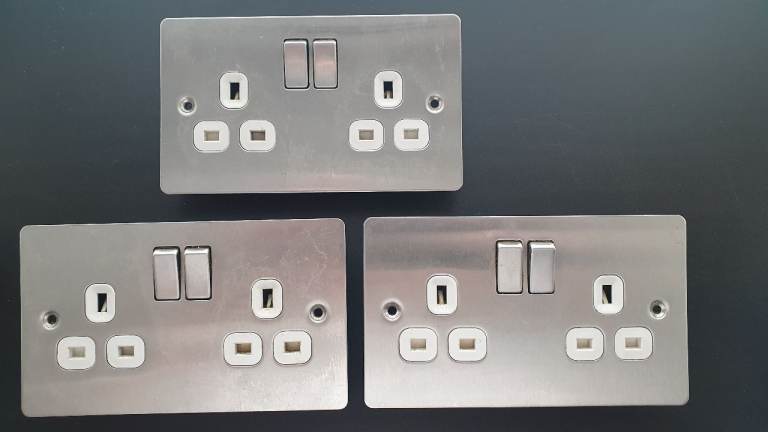 Silver socket switches 