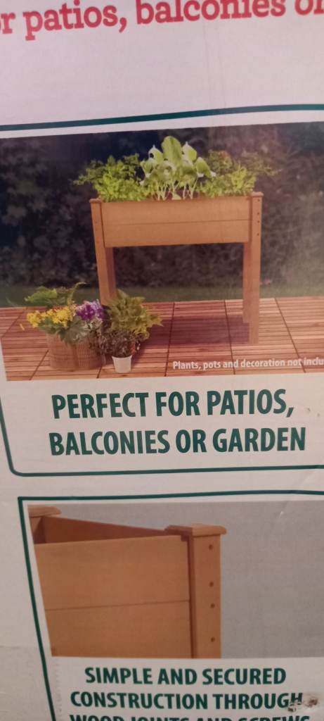Unopened Wooden Raised Planter