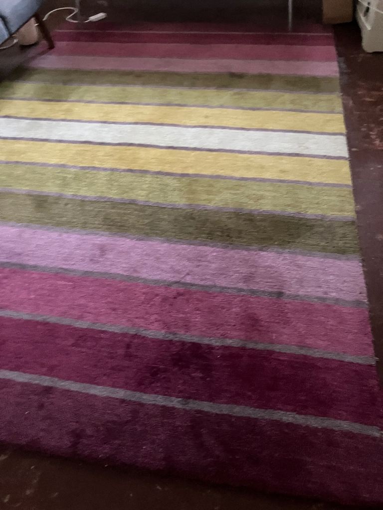 Big handmade stripe John Lewis rug 200x300