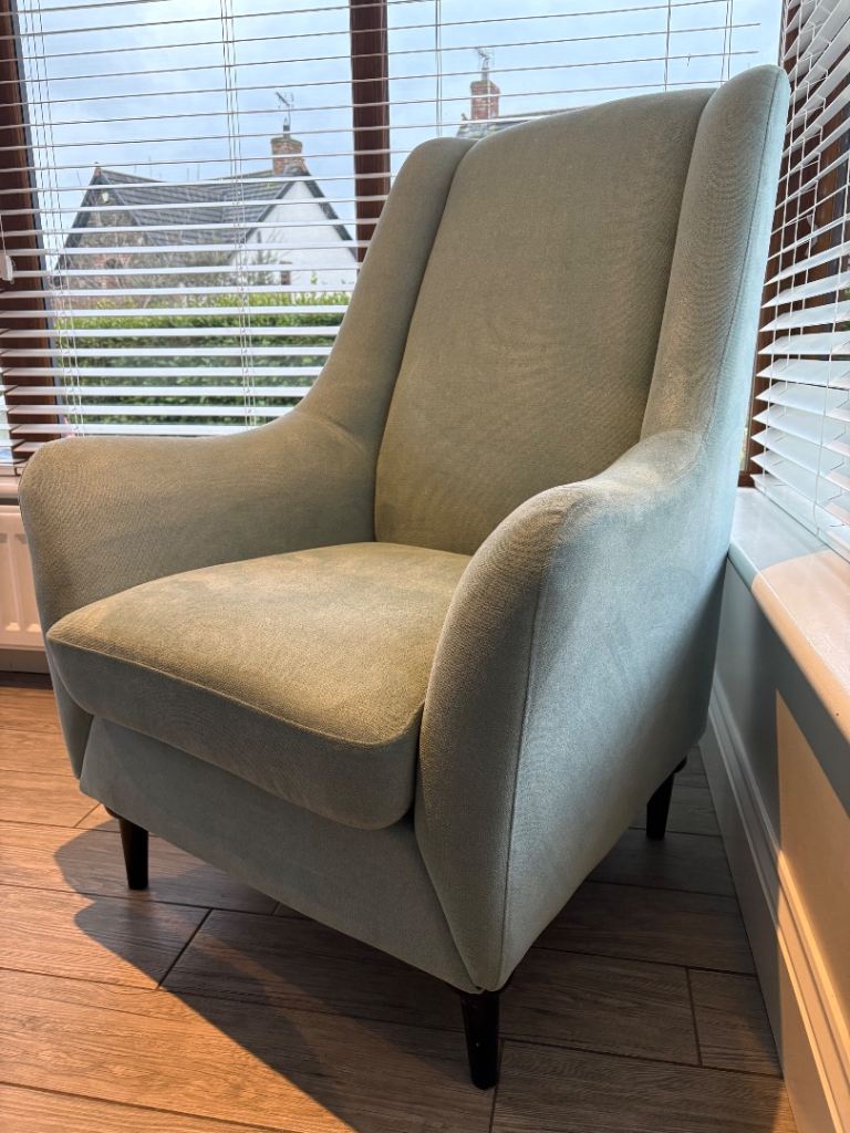 Duck egg blue armchair