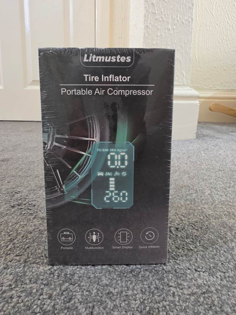 Litmustes Portable Tire Inflator Air Compressor - NEW, Unused