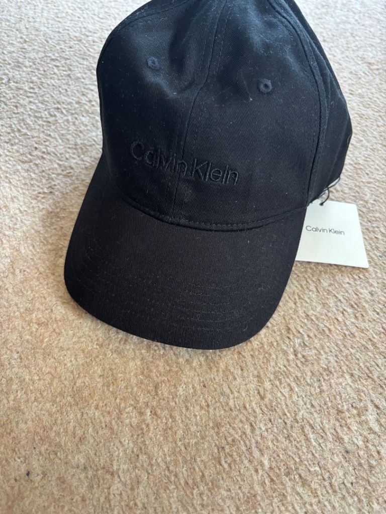 New Calvin Klein Black Baseball Cap, One Size