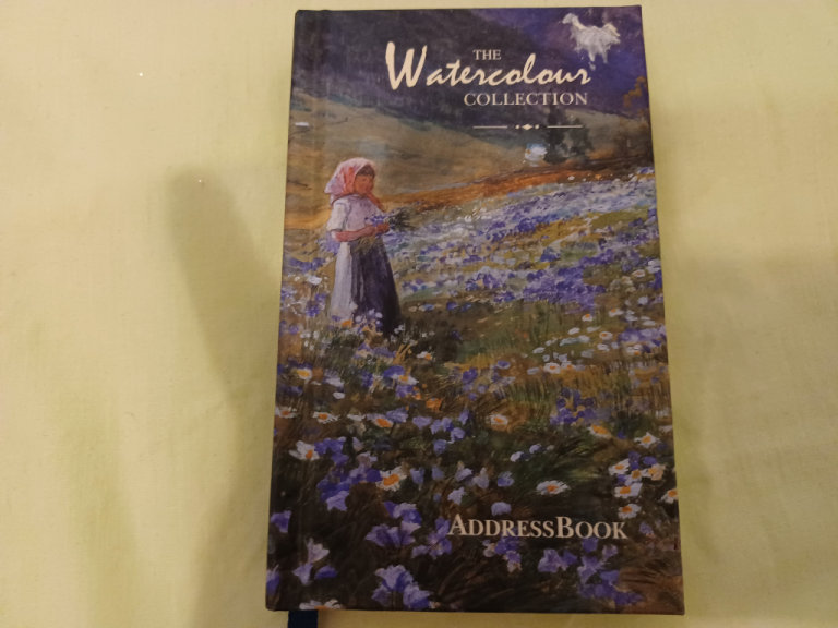 Pocket sized address book from the Watercolour Collection.