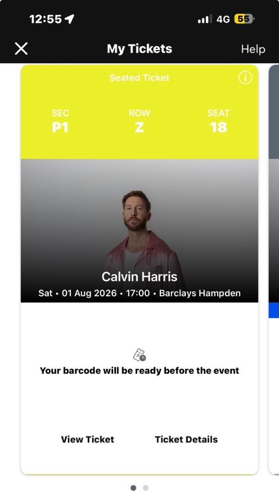  2x Calvin Harris Tickets