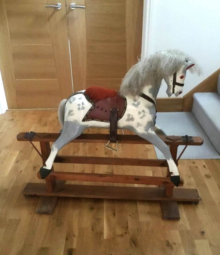 Traditional Wooden Rocking Horse – Good Condition