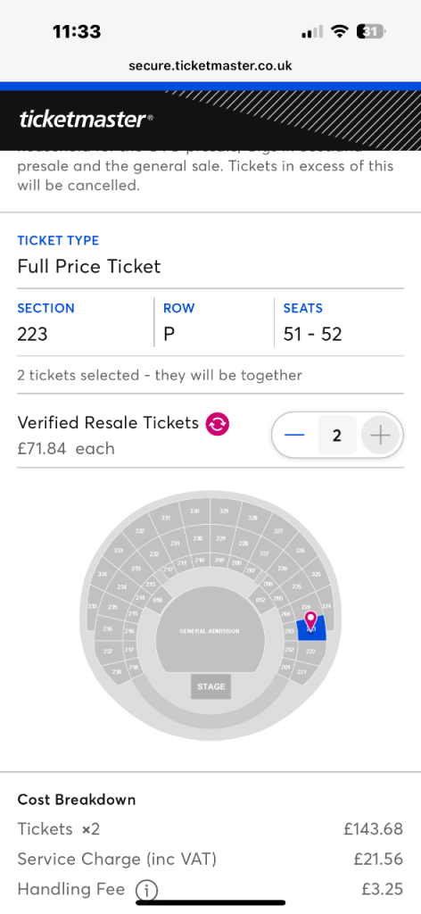 2 x Amy Macdonald Tickets Friday 12th