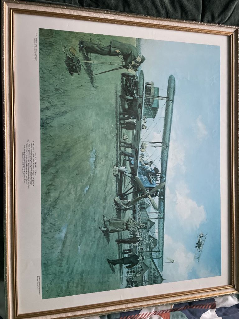 Hounslow heath 1919 print commissioned by British airways 