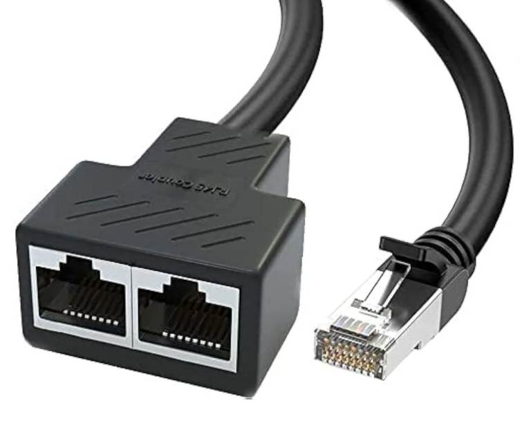 RJ45 Ethernet Cable Splitter Network Adapter Ethernet Splitter 1 to 2 Cable  Collect Farlington