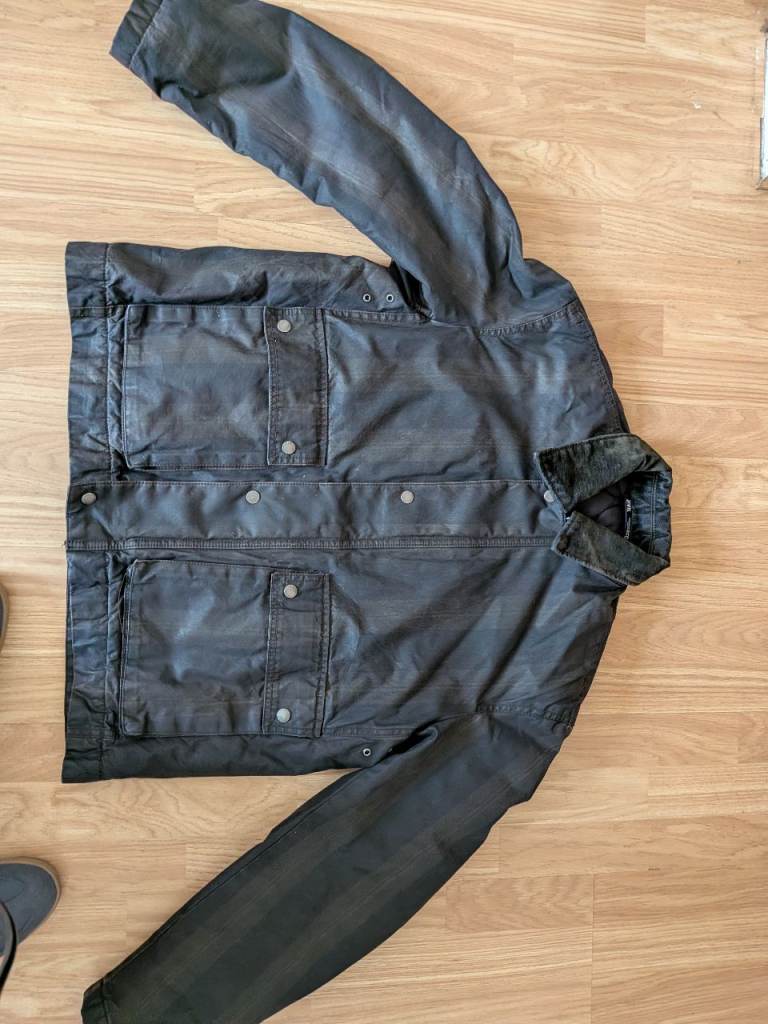 Zara Men's Waxed Utility Jacket - Small, Used Condition