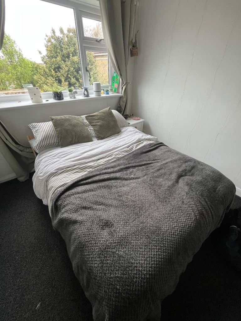 IKEA double bed frame and ikea mattress 