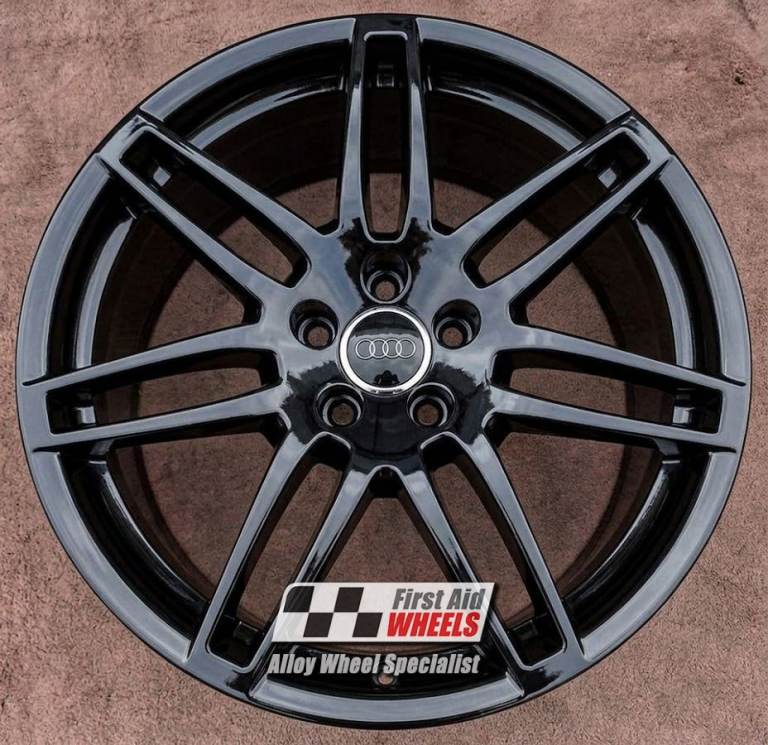 R328BG Swap AUDI A6 C6 4F 4X 19'' GENUINE 7 TWIN SPOKE LE MANS GLOSS BLACK ALLOY WHEELS