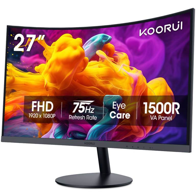 image for Koorui 27N5C 27 Inch 1080p Full HD Curved Monitor 