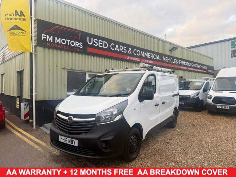 2018 18 VAUXHALL VIVARO 1.6 CDTI 2900 PANEL VAN 5DR DIESEL MANUAL L1 H1 EURO 6 (
