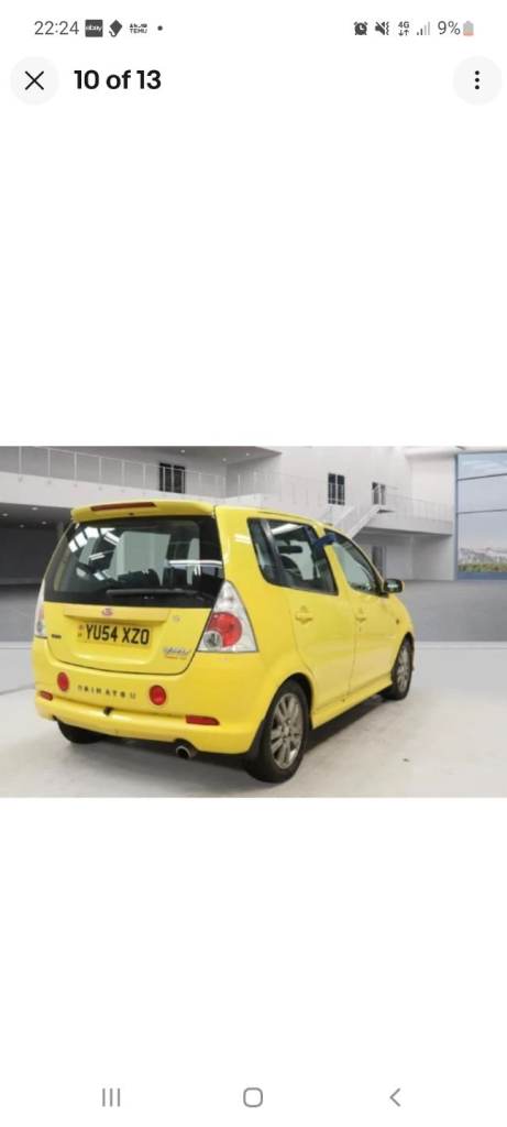 image for 4 x 100 alloy wheels diahatsu yrv turbo/toyota 