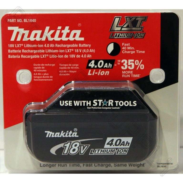 Makita BL1840B 18V 4.0Ah LXT Li-Ion Battery Genuine Star battery Genuine 2020 in pack or no