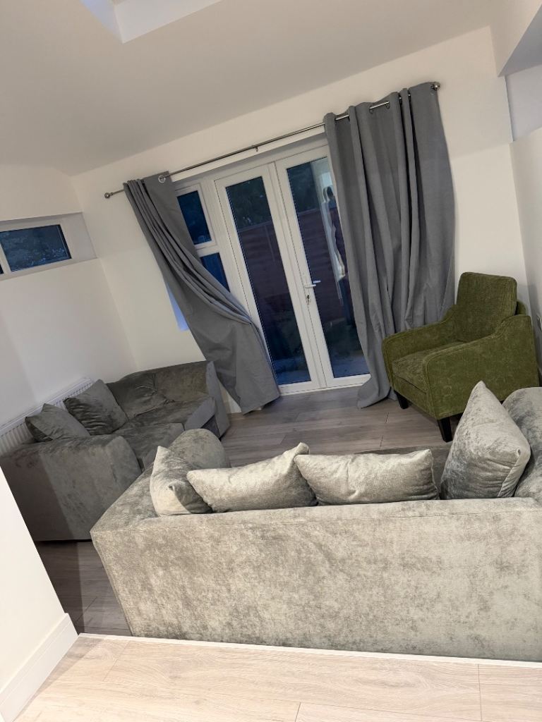 2 set Grey Velvet Sofa  – New Condition