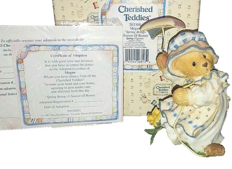 Cherished Teddies Bear "Megan" Boxed with Certificate