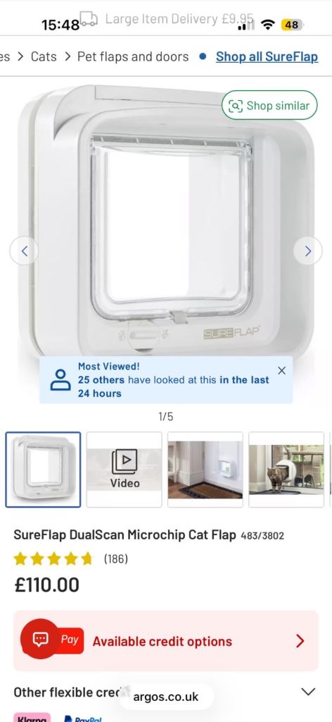 Electronic cat flap