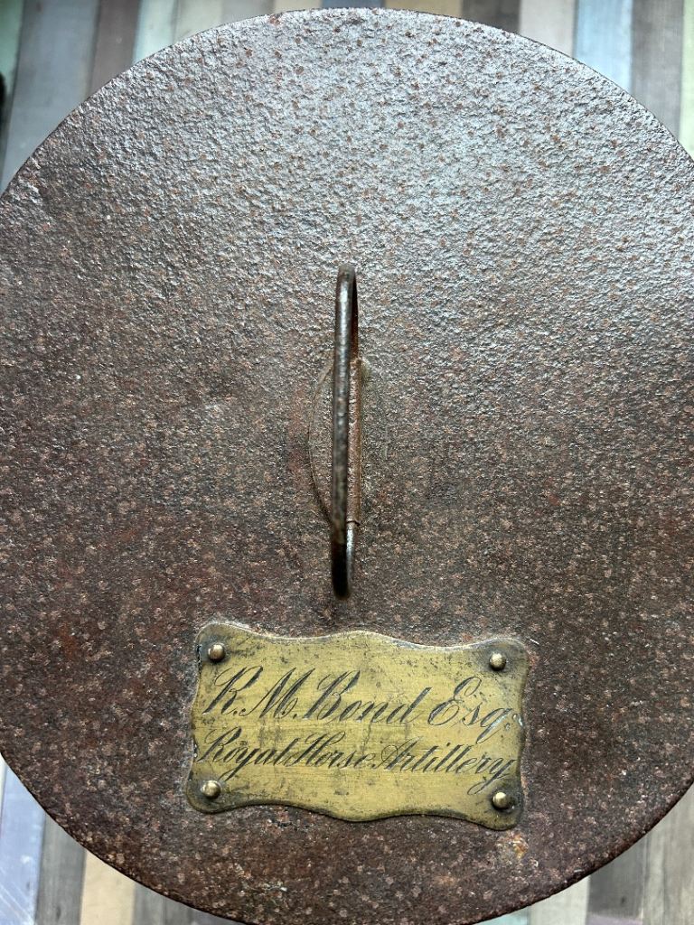 Antique Military Metal Hat Box Royal Horse Artillery 