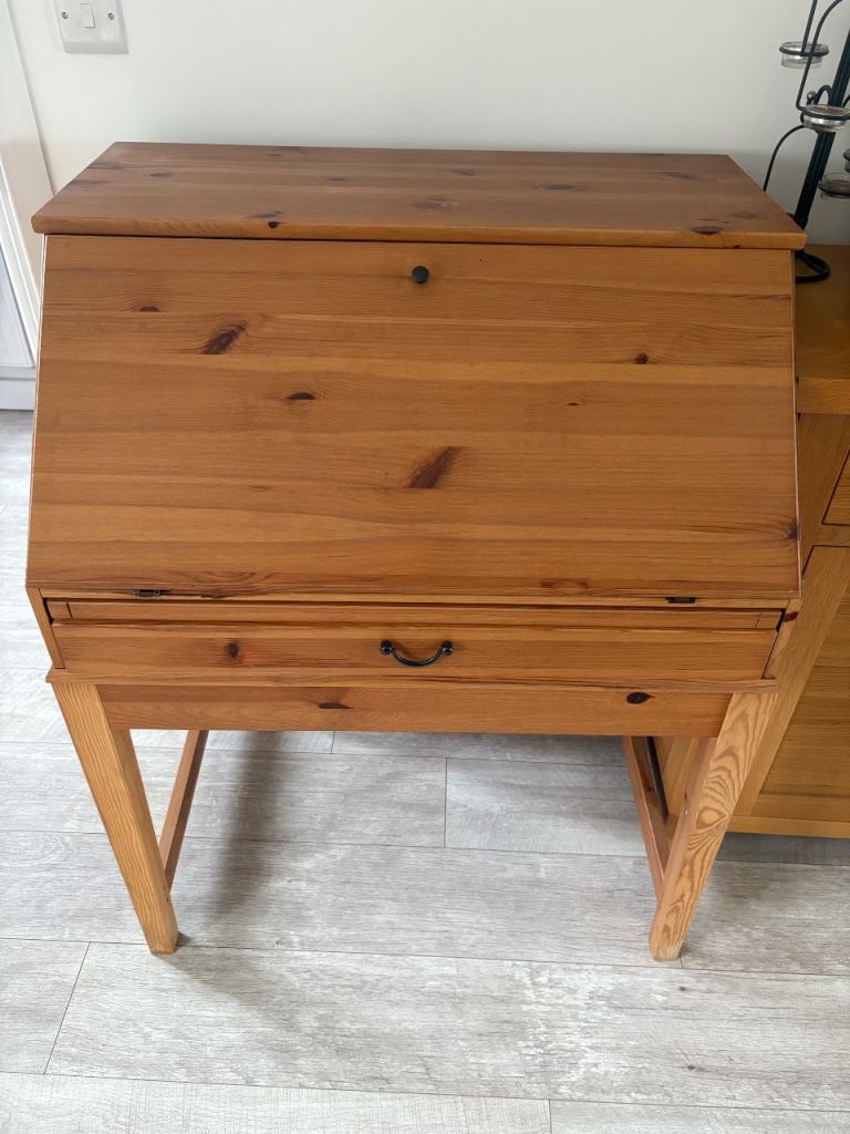 Rustic Pine Bureau / Secretary Desk with Drawer – Excellent Condition