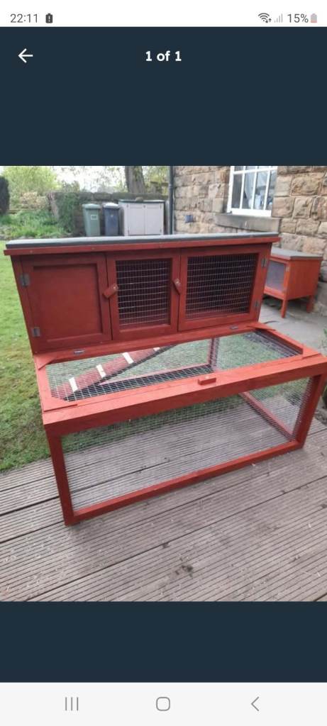 Rabbit hutch and run combo 