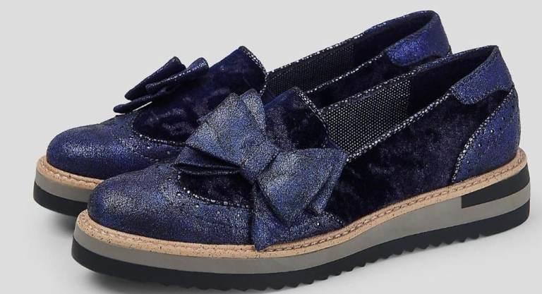 Ruby shoo joanne blue loafers slip on shoes size 5 NEW 