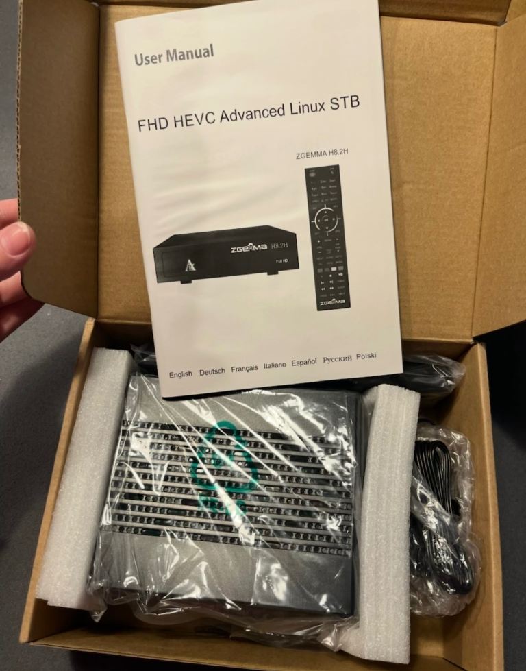 image for Zgemma H8.2H FHD HEVC Linux Satellite Receiver – Boxed & Complete