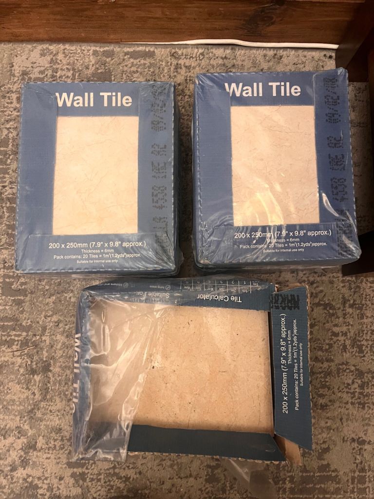 Beige ceramic tiles
