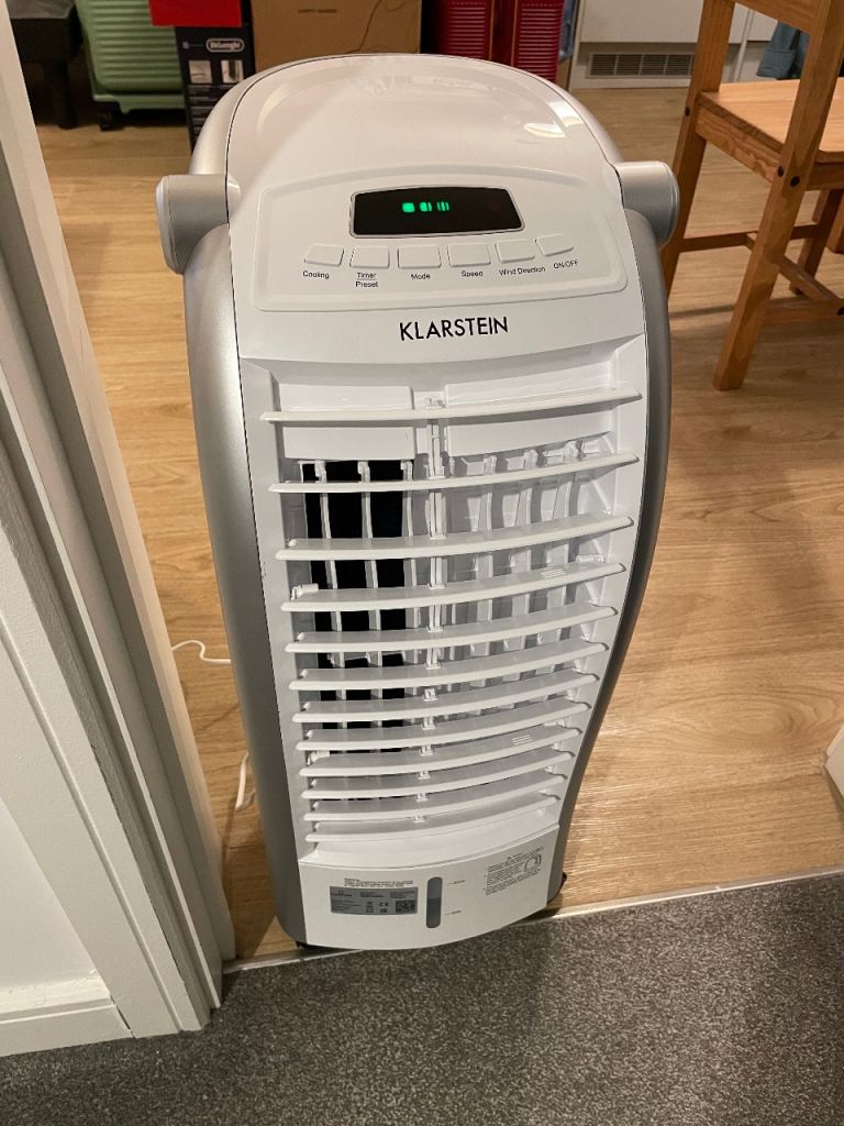 💧❄️ Klarstein 65W Portable Air Cooler, 444m³/h Air Flow, White