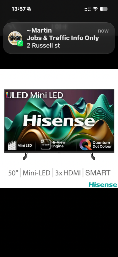 Hisense Mini led 55”” mini led U6