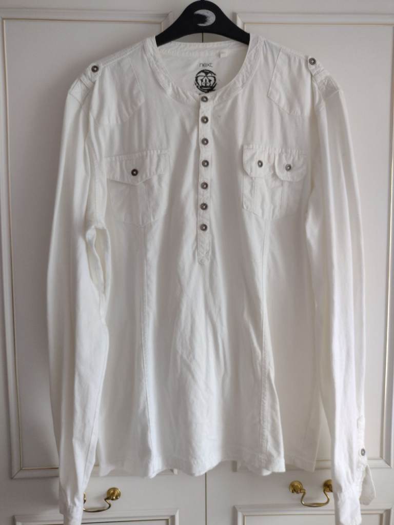 Near New! Next Large Casual Shirt with a Grandad Style Collar.