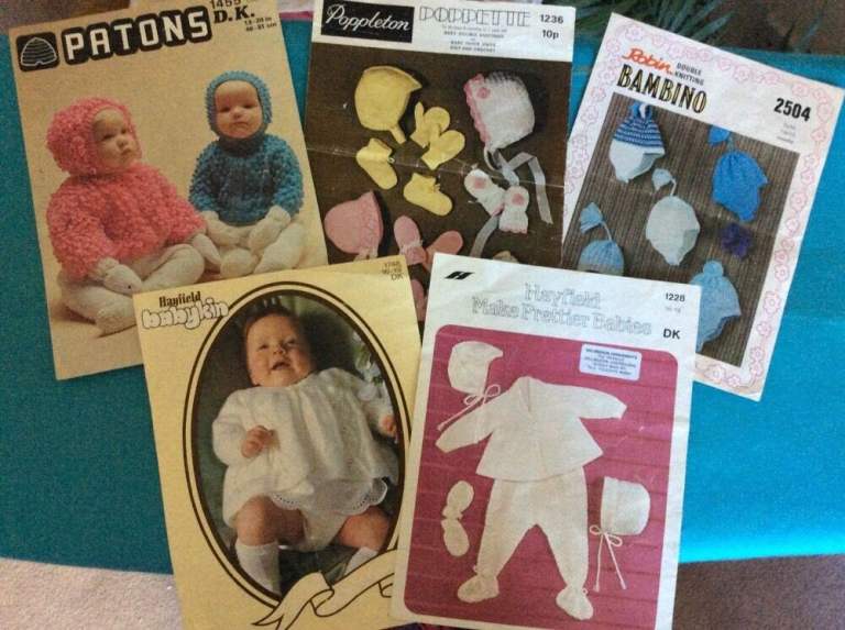 KNITTING PATTERNS FOR BABY CLOTHES. DK QUICK KNITS + CROCHET