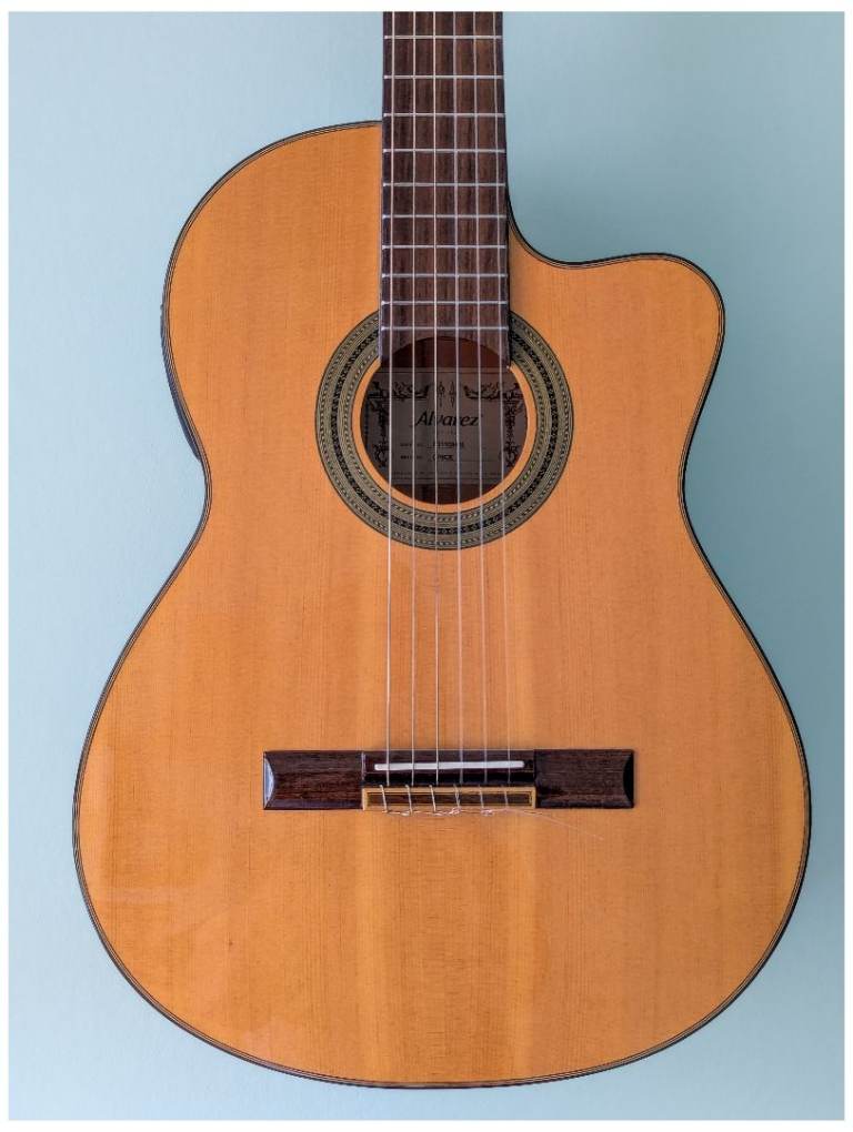 Guitar - Alvarez CF6CE + pickup + nylon strings