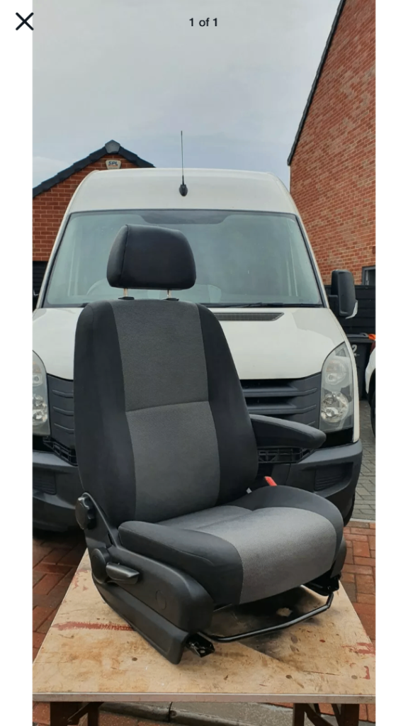 Van Vaptain’s driver’s seat with armrest. Mercedes Sprinter / VW Crafter. 