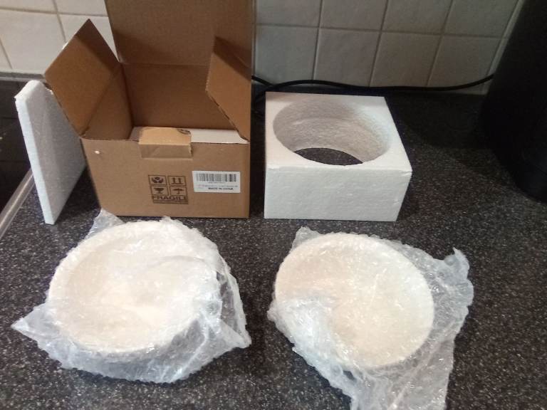 2 Brand New Cat Bowls and Brand New Cat Bowl Stand