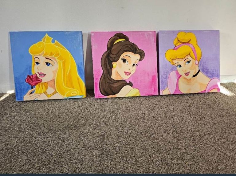 Disney princess paintings 