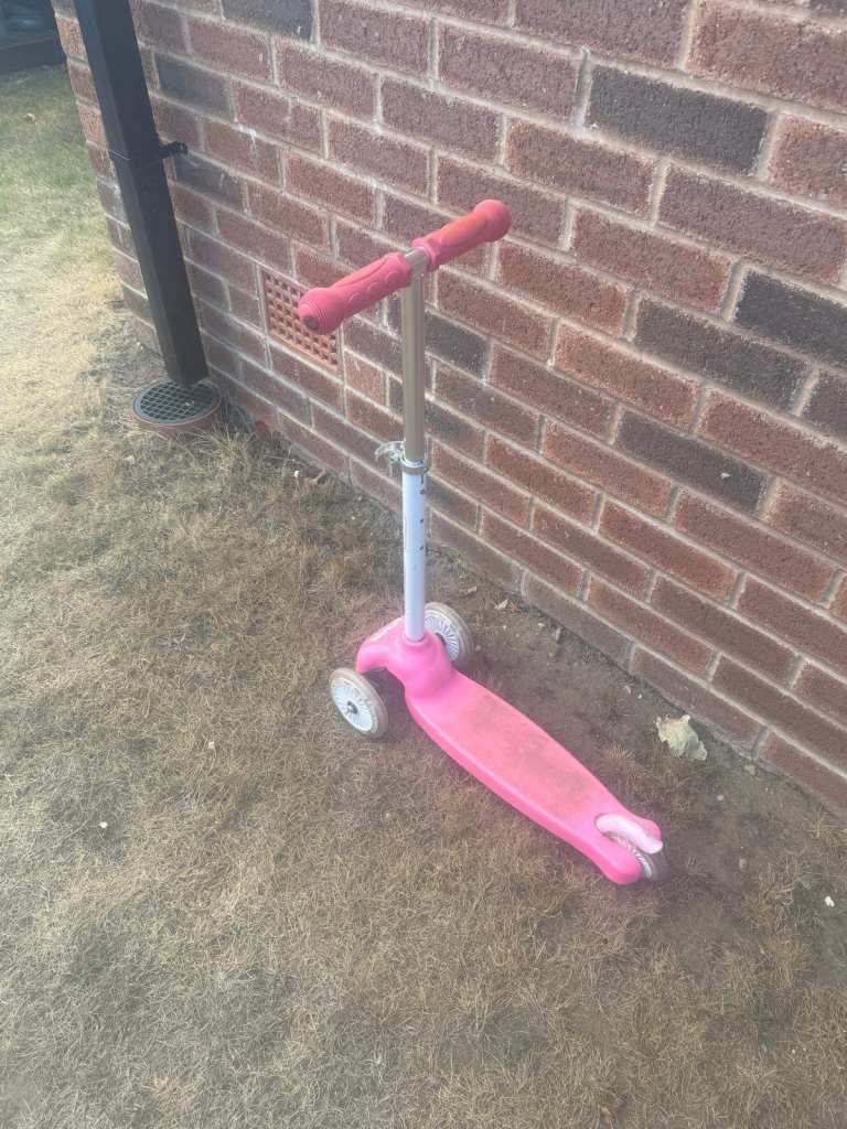 Pink Kids Scooter with 3 Wheels – Good Condition